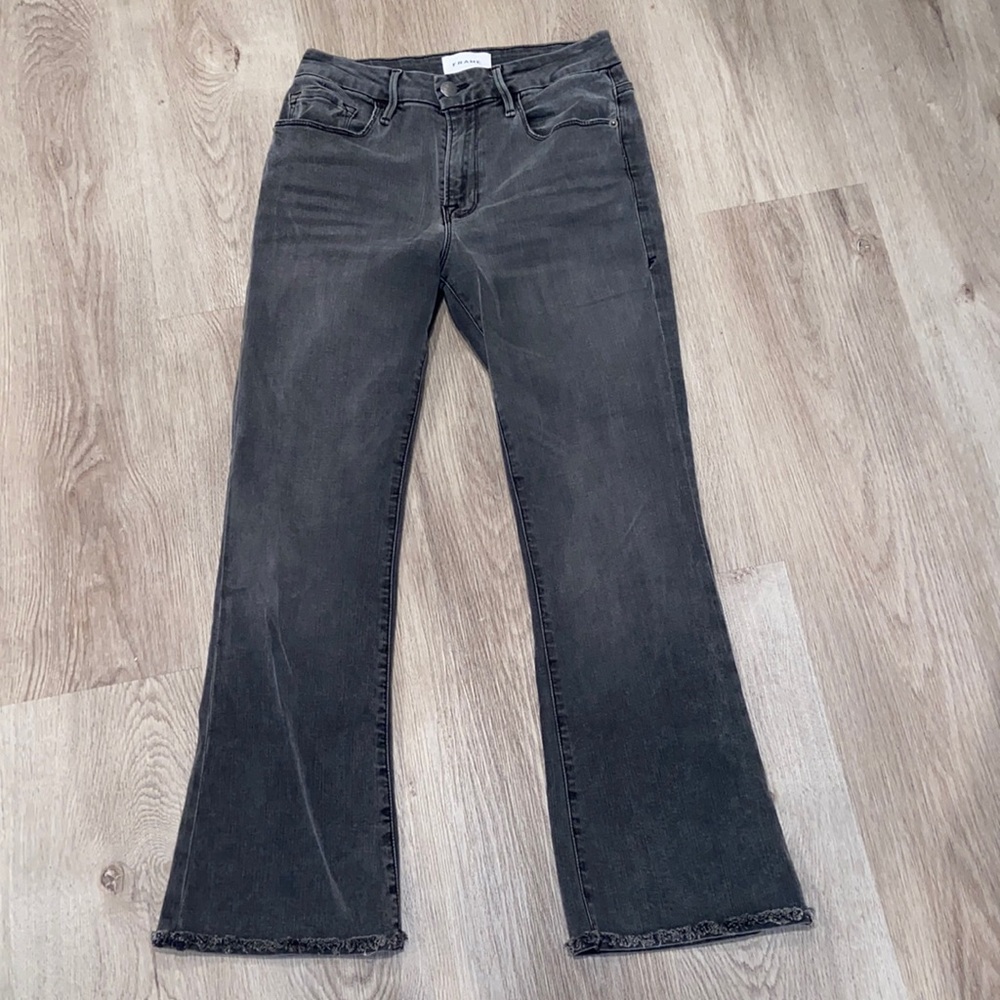 Frame Le Crop Mini Boot Grey Pants